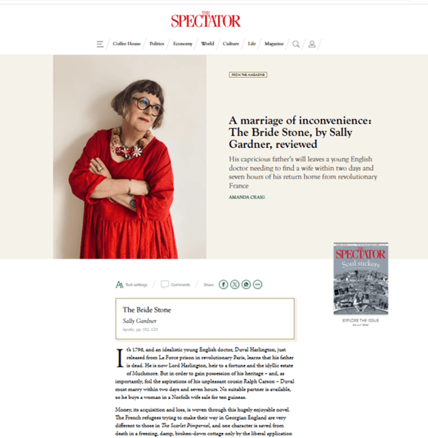 Bride Stone – Spectator review by Amanda Craig